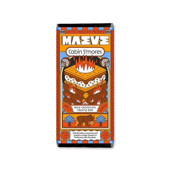 Maeve Cabin S'mores Milk Chocolate Truffle Bar 2.5 oz.