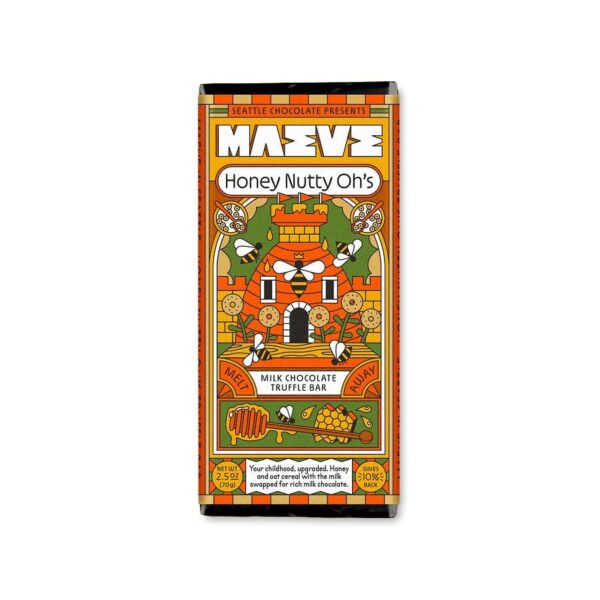 Maeve Honey Nutty Oh's Milk Chocolate Truffle Bar 2.5 oz.