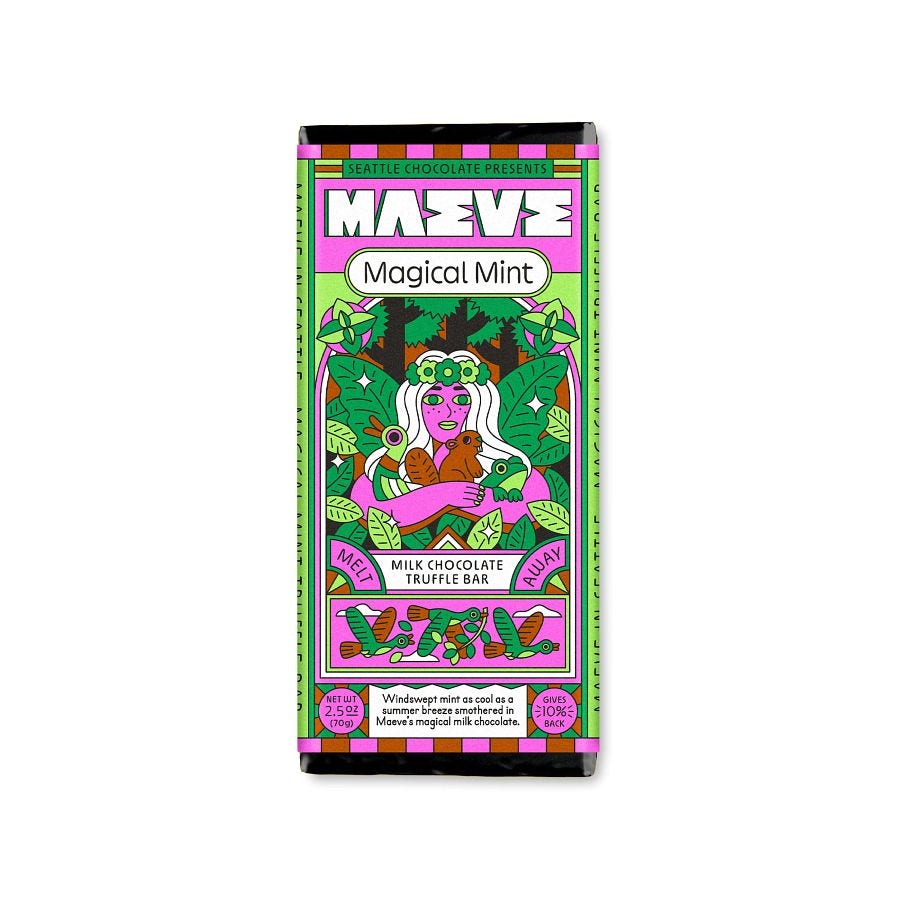 Maeve Magical Mint Milk Chocolate Truffle Bar 2.5 oz.