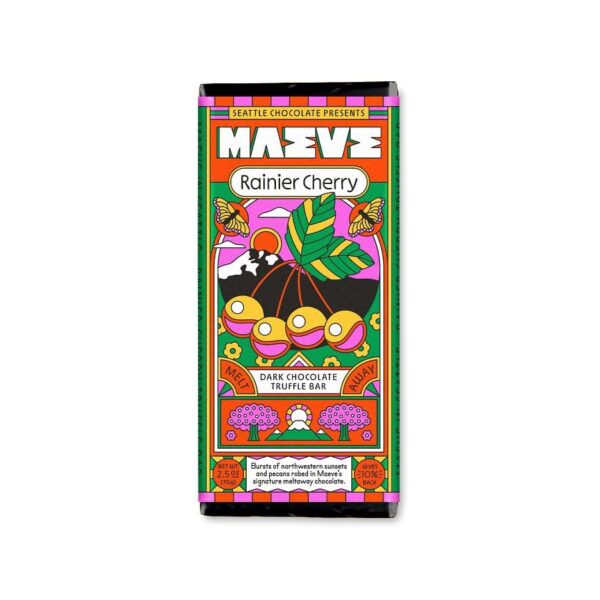 Maeve Rainier Cherry Dark Chocolate Truffle Bar 2.5 oz.