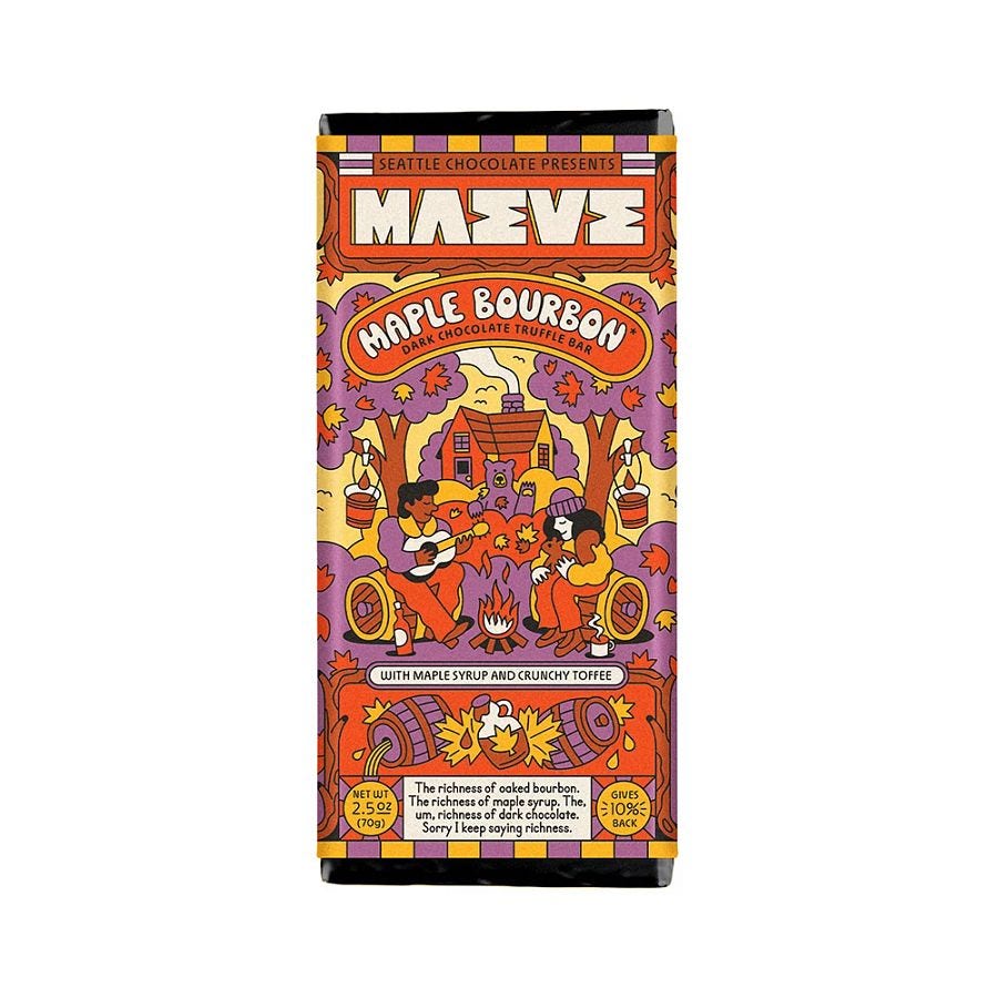 Maeve Maple Bourbon Chocolate Truffle Bar 2.5 oz.