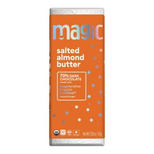Magic Chocolate Salted Almond Butter Dark Chocolate Bar 2.93 oz.