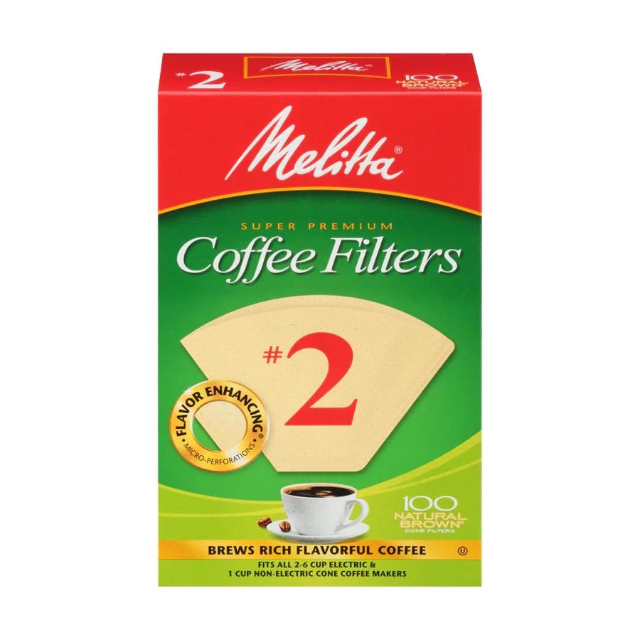 Melitta Natural Brown #2 Cone Coffee Filters #2 Cone