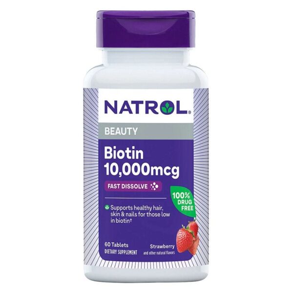 Natrol Biotin Strawberry Fast Dissolve Tablets 60 count