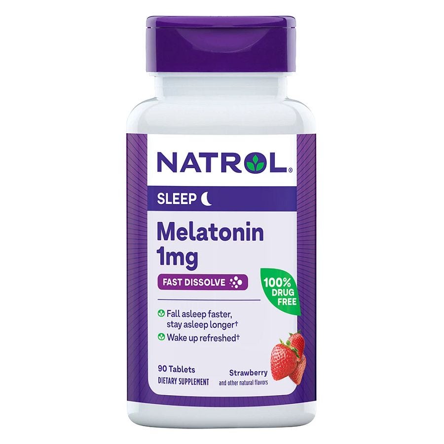 Natrol Melatonin Strawberry Fast Dissolve Tablets 90 count