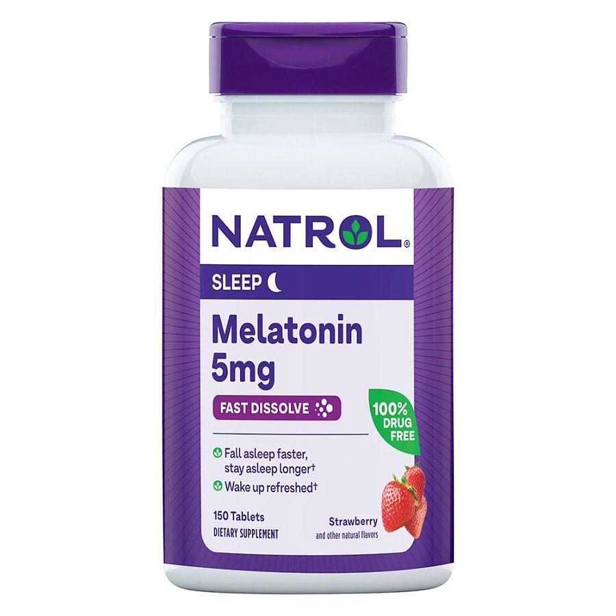 Natrol Melatonin Strawberry Fast Dissolve Tablets 150 count