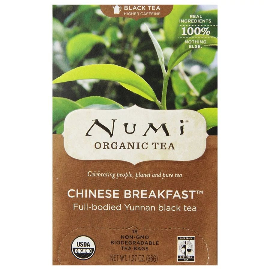 Numi Tea Chinese Breakfast Tea 18 tea bags