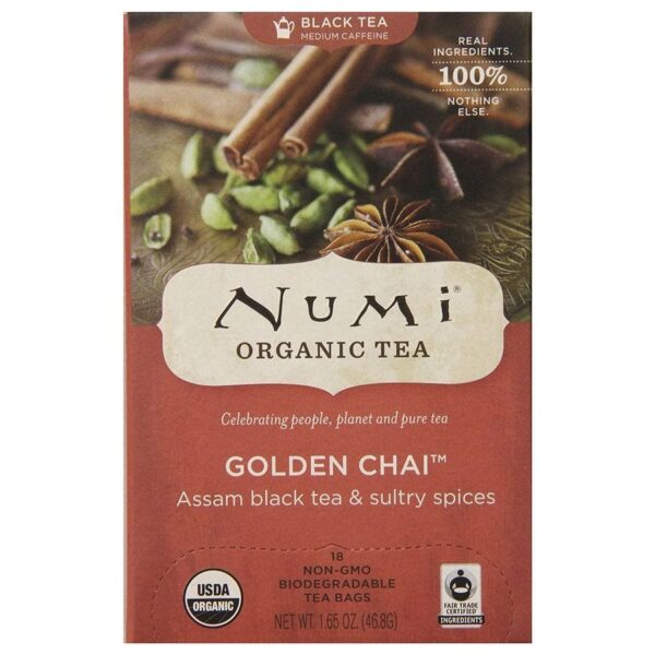 Numi Tea Golden Chai Tea 18 tea bags