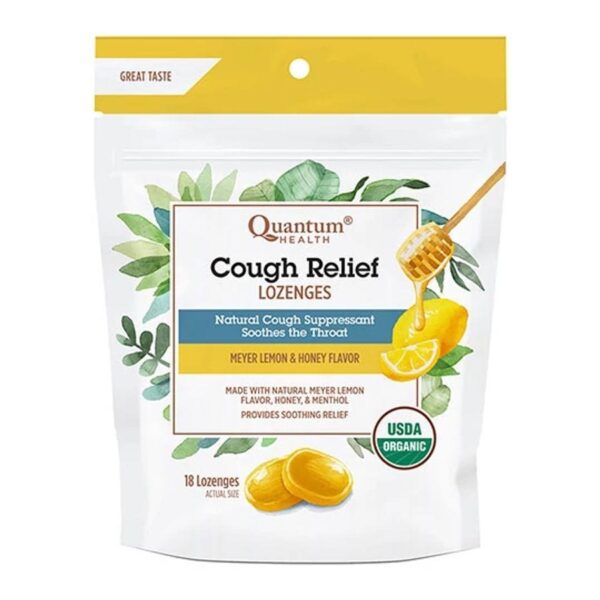 Quantum Health Cough Relief Meyer Lemon & Honey Lozenges