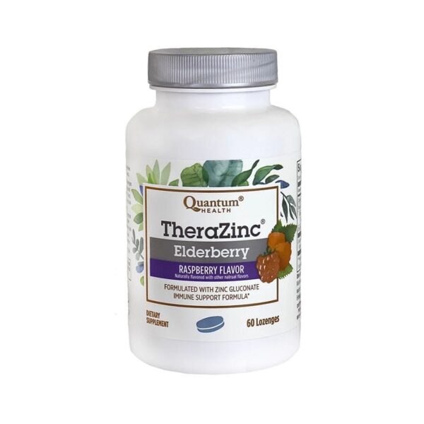 Quantum Health Thera Zinc Lozenges - Elderberry - 60 Lozenges