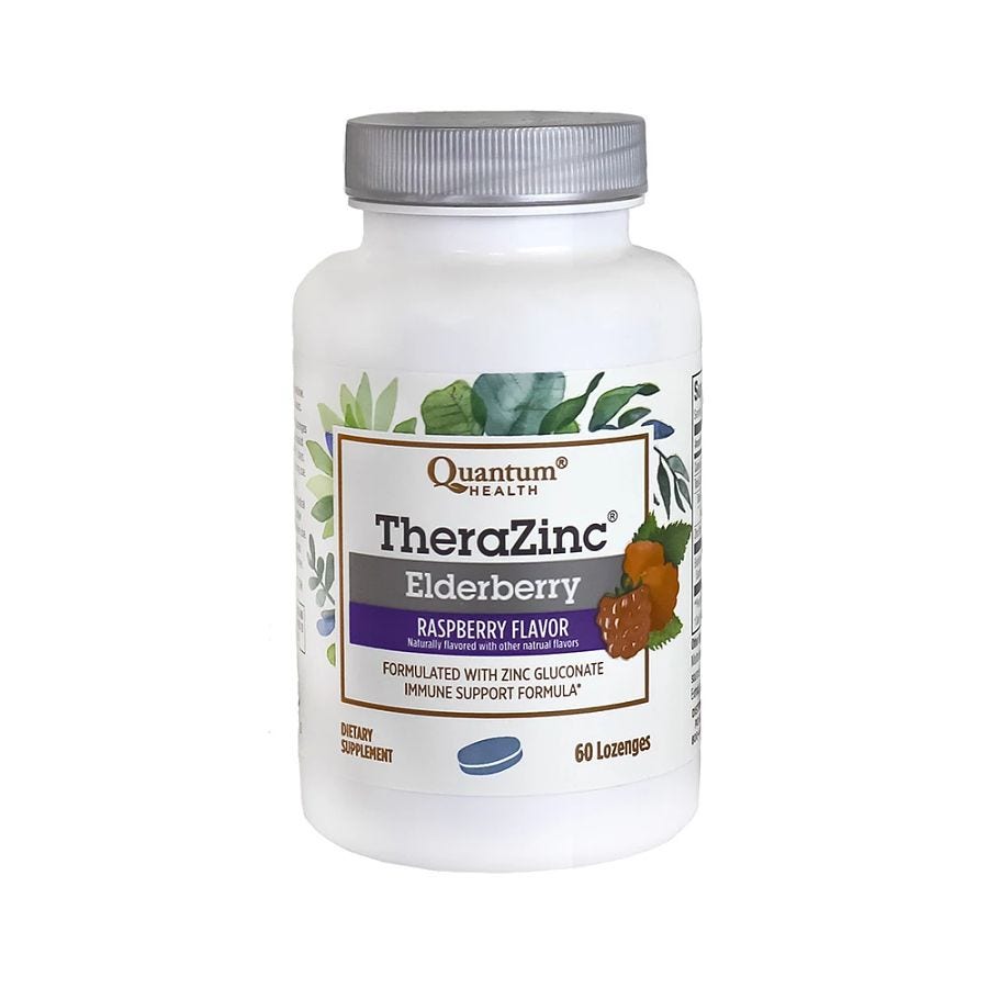 Quantum Health Thera Zinc Lozenges - Elderberry - 60 Lozenges