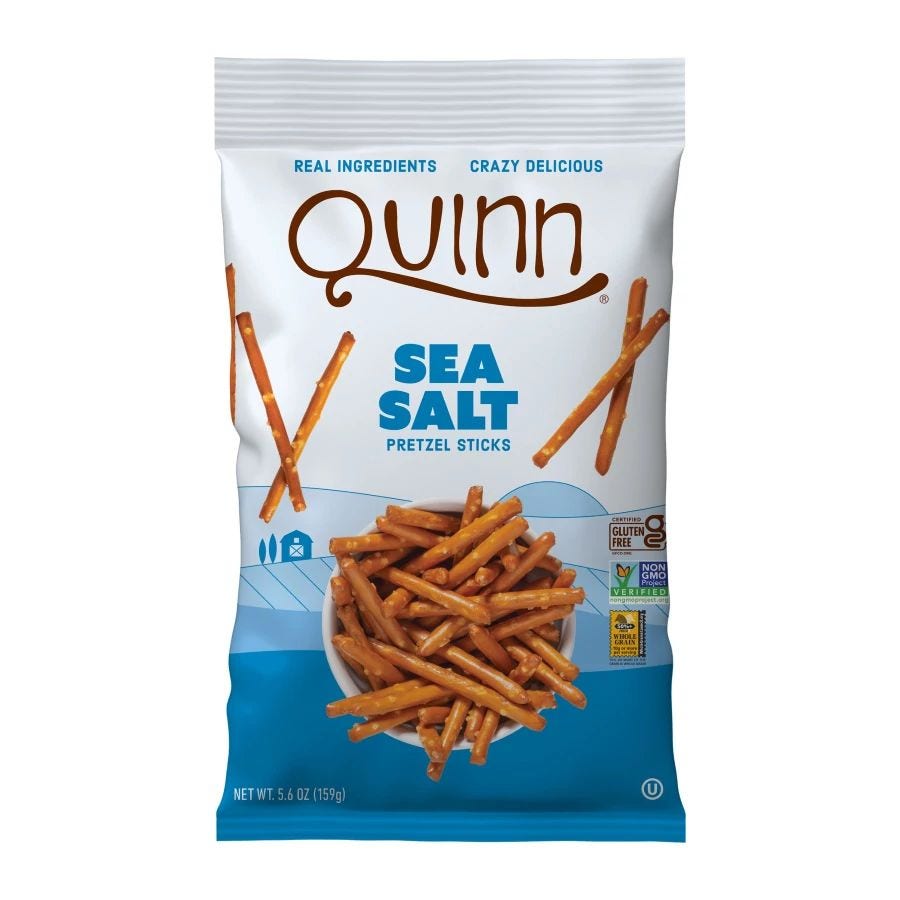 Quinn Classic Sea Salt Pretzel Sticks 5.6 oz.