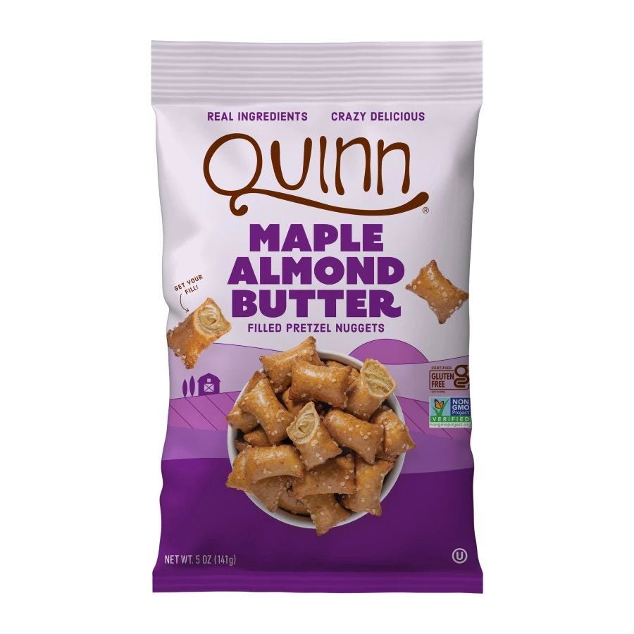 Quinn Maple Almond Butter Filled Pretzel Nuggets 5 oz.