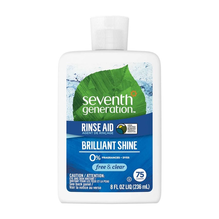 Seventh Generation Free & Clear Automatic Dishwasher Rinse Aid 8 fl. oz.