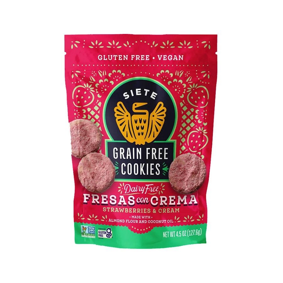 Siete Fresas Con Crema Grain-Free Mexican Cookies 4.5 oz.
