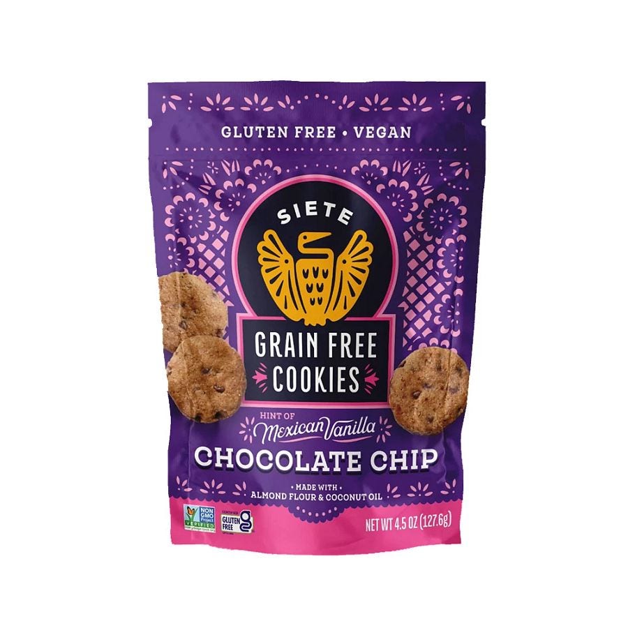 Siete Hint of Mexican Vanilla Chocolate Chip Grain-Free Mexican Cookies 4.5 oz.