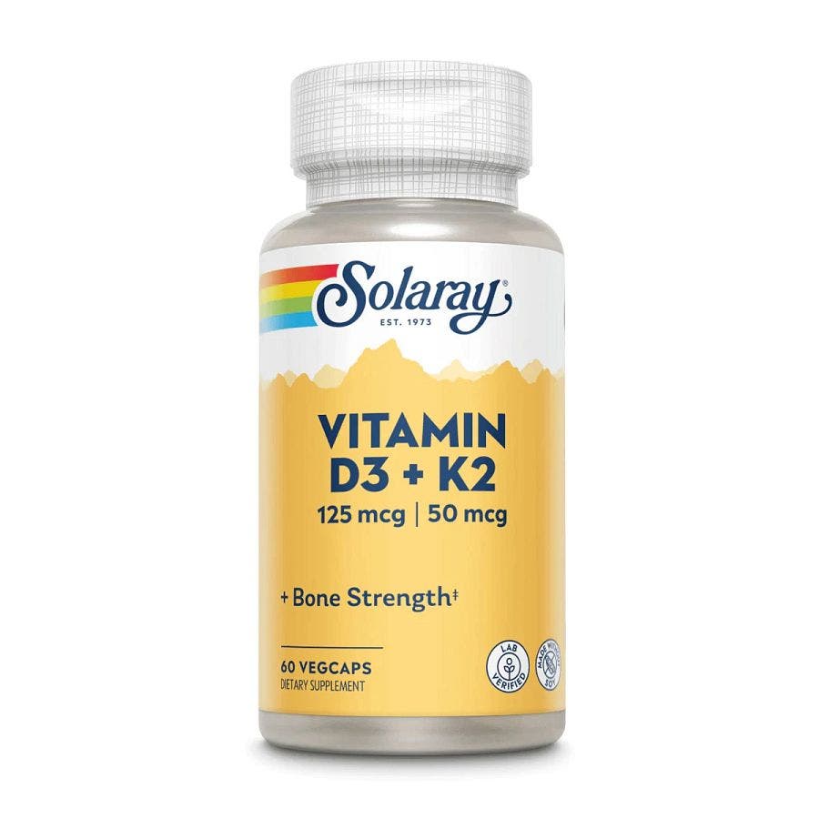 Solaray Vitamin D-3 & K-2 60 VegCaps