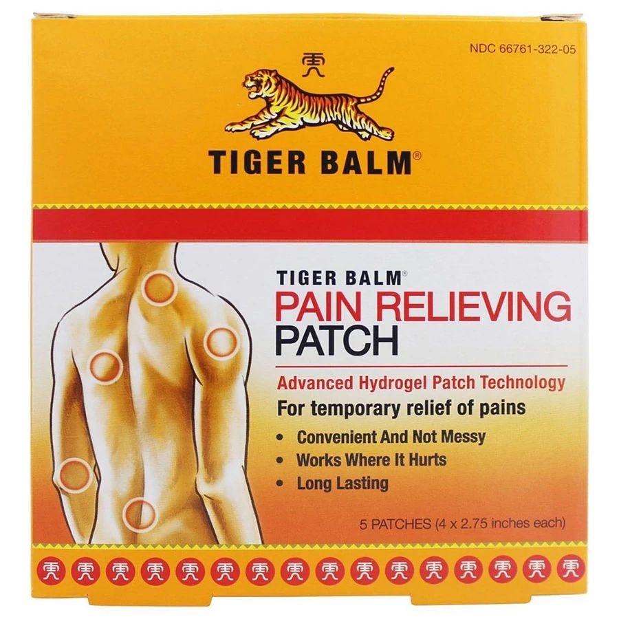 Tiger Balm Pain Relieving Patch 4 x 2 3-4