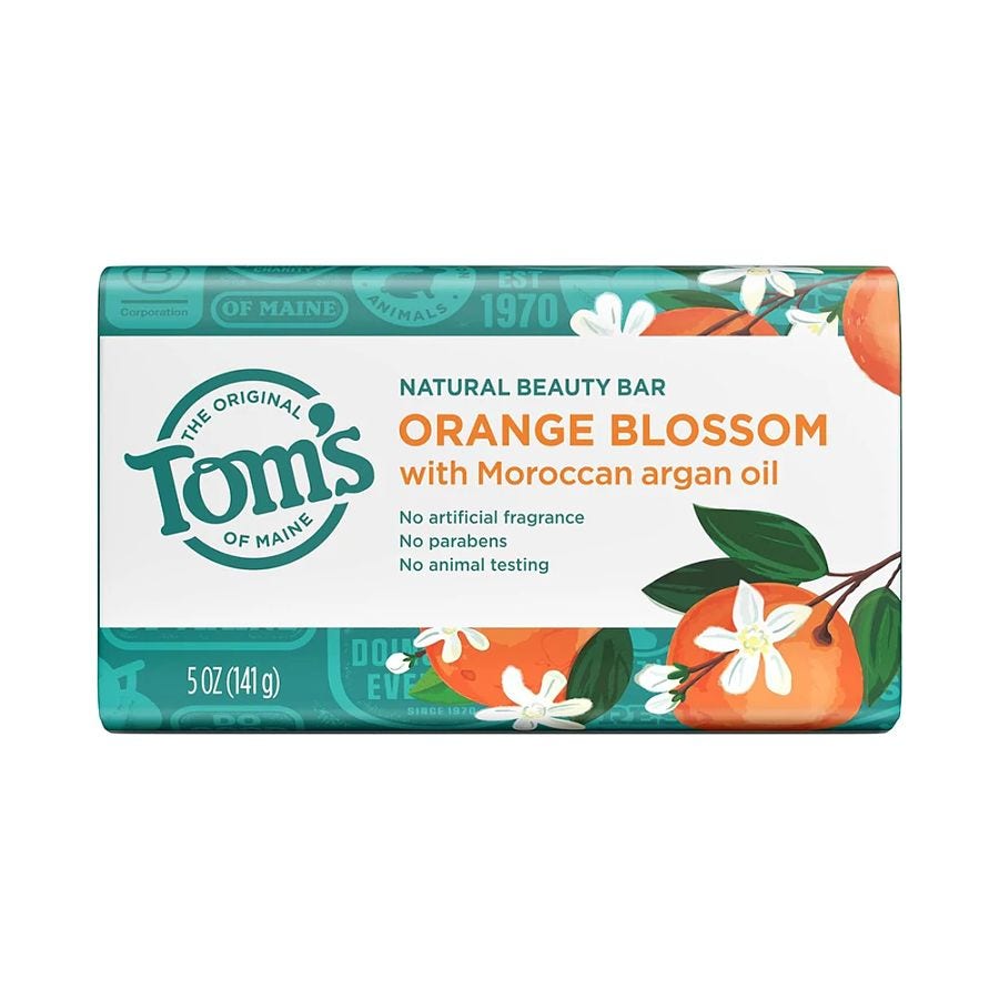 Tom's of Maine Orange Blossom Natural Beauty Bar 4 oz.