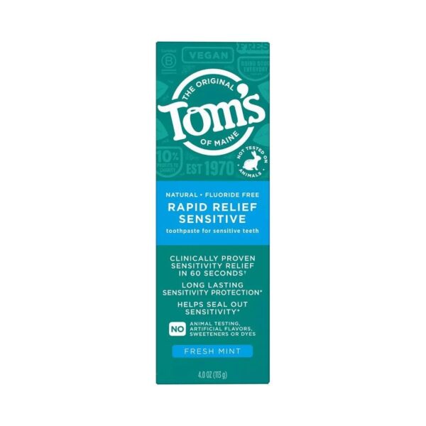 Tom's of Maine Fresh Mint Rapid Relief Sensitive Toothpaste 4 oz.