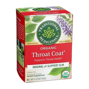 Traditional Medicinals Organic Throat Coat Tea 16 tea bags