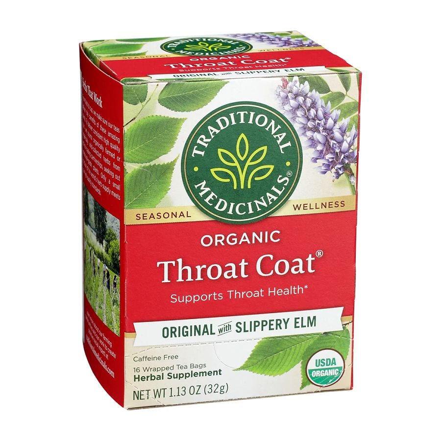 Traditional Medicinals Organic Throat Coat Tea 16 tea bags