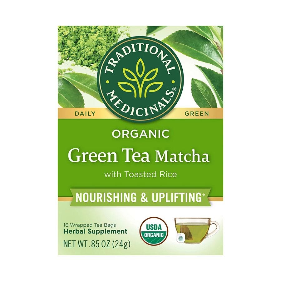 Traditional Medicinals Organic Green Tea Matcha With Toasted Rice