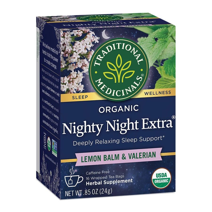 Traditional Medicinals Organic Nighty Night Valerian Tea 16 tea bags