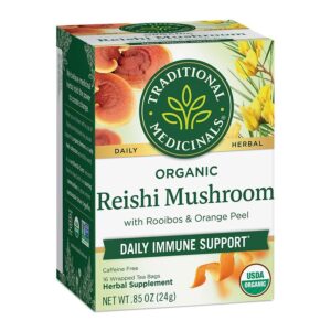 Traditional Medicinals Reishi Mushroom with Rooibos & Orange Tea 16 tea bags