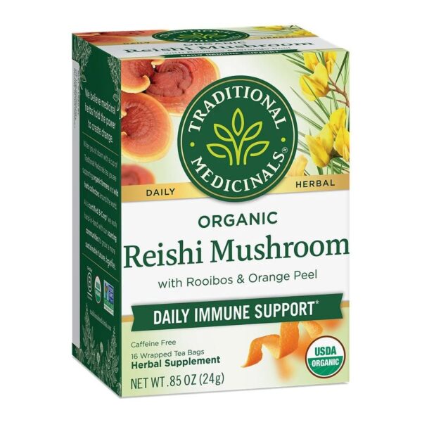 Traditional Medicinals Reishi Mushroom with Rooibos & Orange Tea 16 tea bags