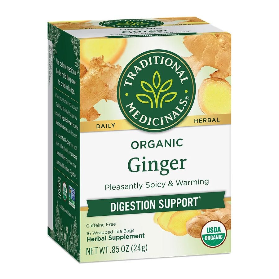 Traditional Medicinals Organic Ginger Tea 16 tea bags