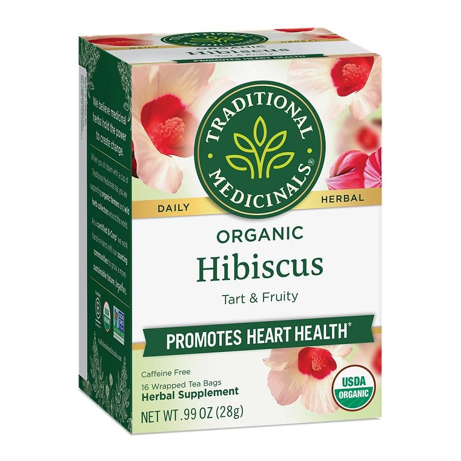 Traditional Medicinals Organic Hibiscus Tea 16 tea bags