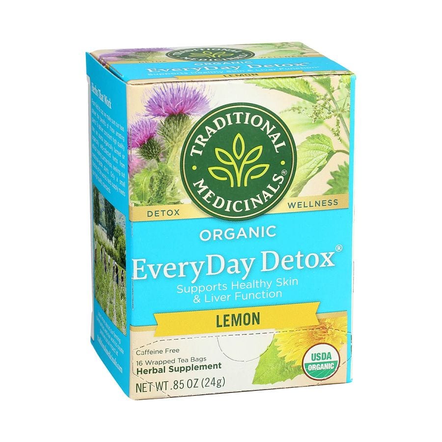 Traditional Medicinals Organic Lemon EveryDay Detox Tea 16 tea bags