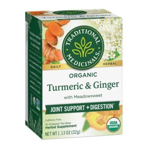 Traditional Medicinals Organic Turmeric with Meadowsweet & Ginger Tea 16 tea bags