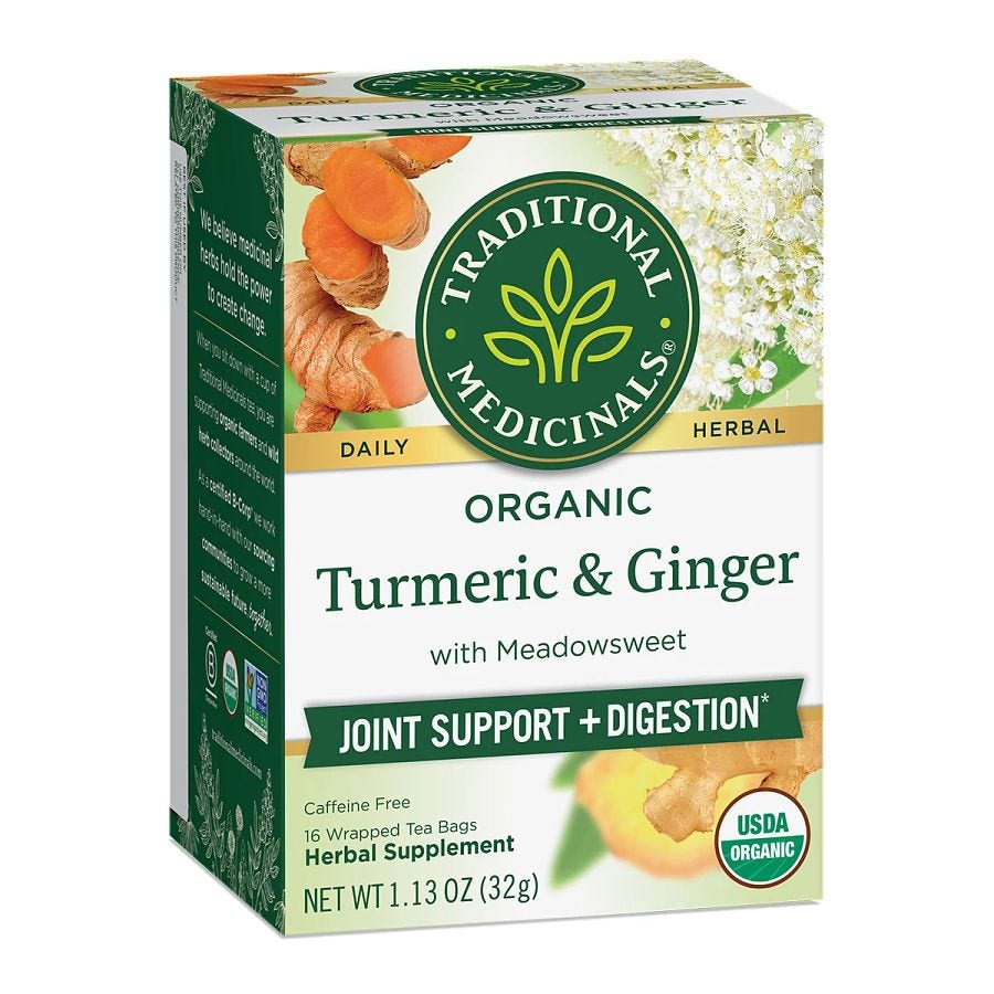 Traditional Medicinals Organic Turmeric with Meadowsweet & Ginger Tea 16 tea bags