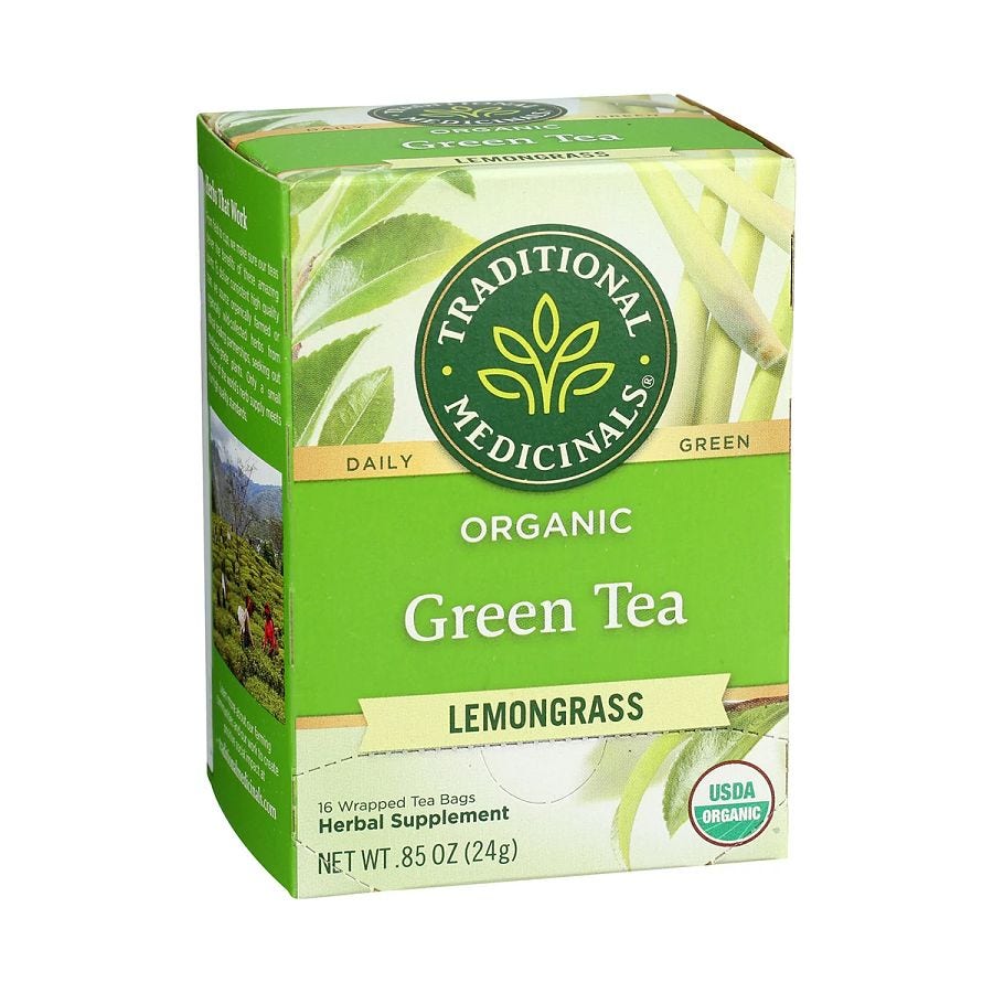 Traditional Medicinals Organic Green Tea with Lemongrass 16 tea bags