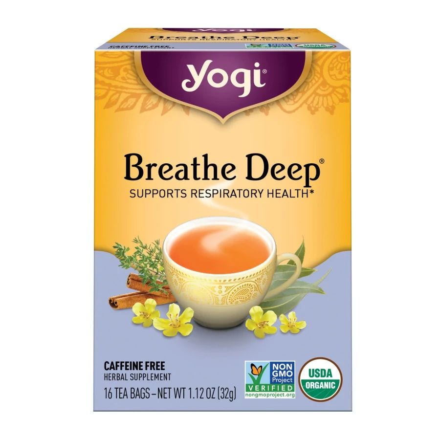 Yogi Tea Organic Breathe Deep Tea 16 tea bags