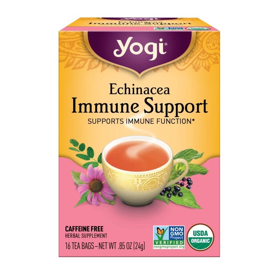 Yogi Tea Echinacea Immune Support Tea 16 tea bags