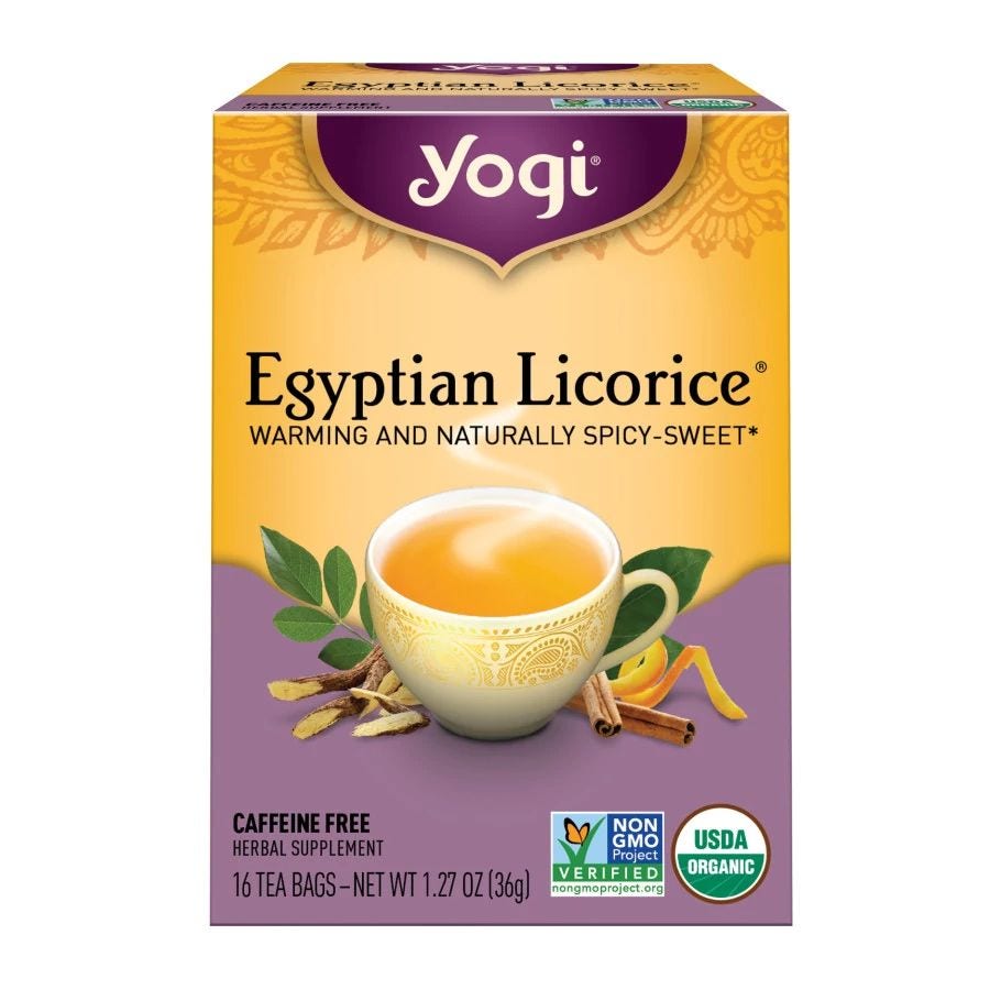 Yogi Tea Organic Egyptian Licorice Tea 16 tea bags