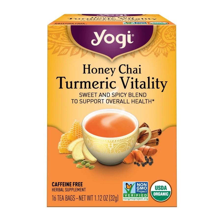 Yogi Tea Honey Chai Turmeric Vitality Tea
