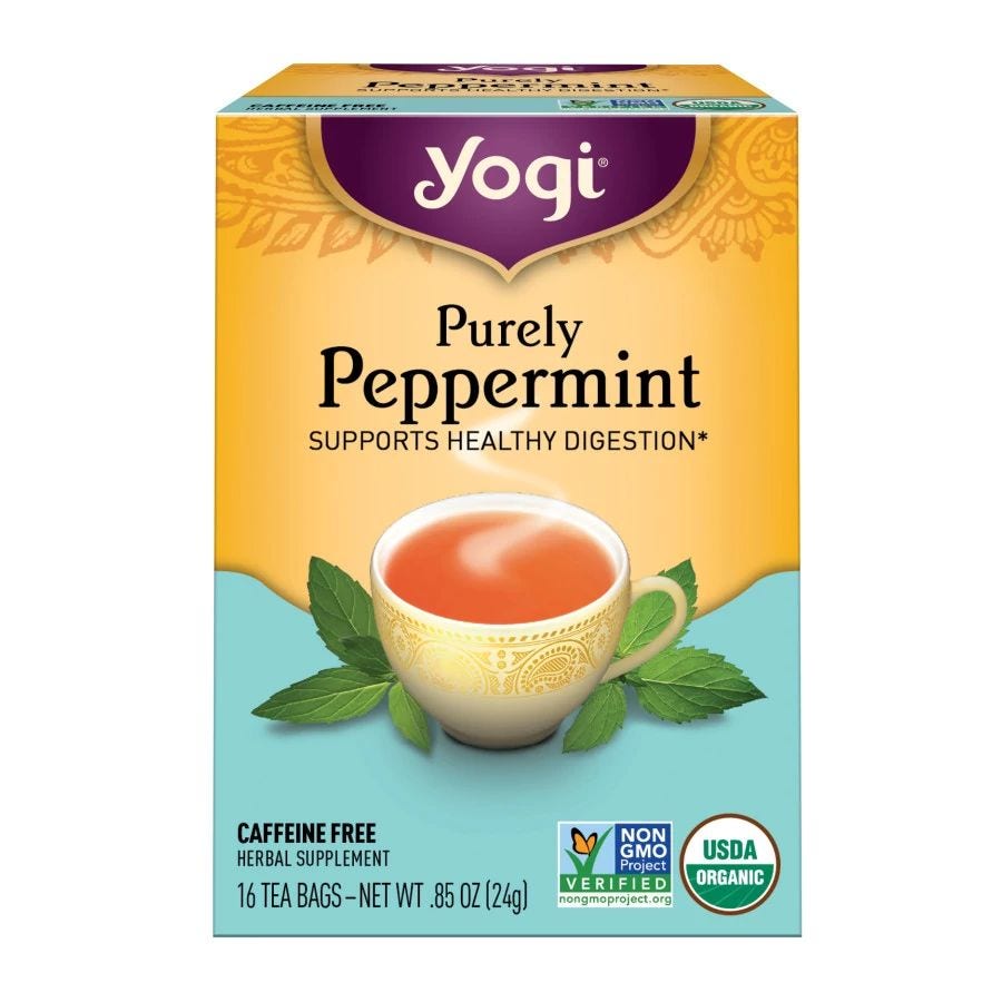 Yogi Tea Organic Purely Peppermint Tea 16 tea bags