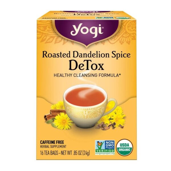 Yogi Tea Organic Roasted Dandelion Spice DeTox Herbal Tea 16 tea bags
