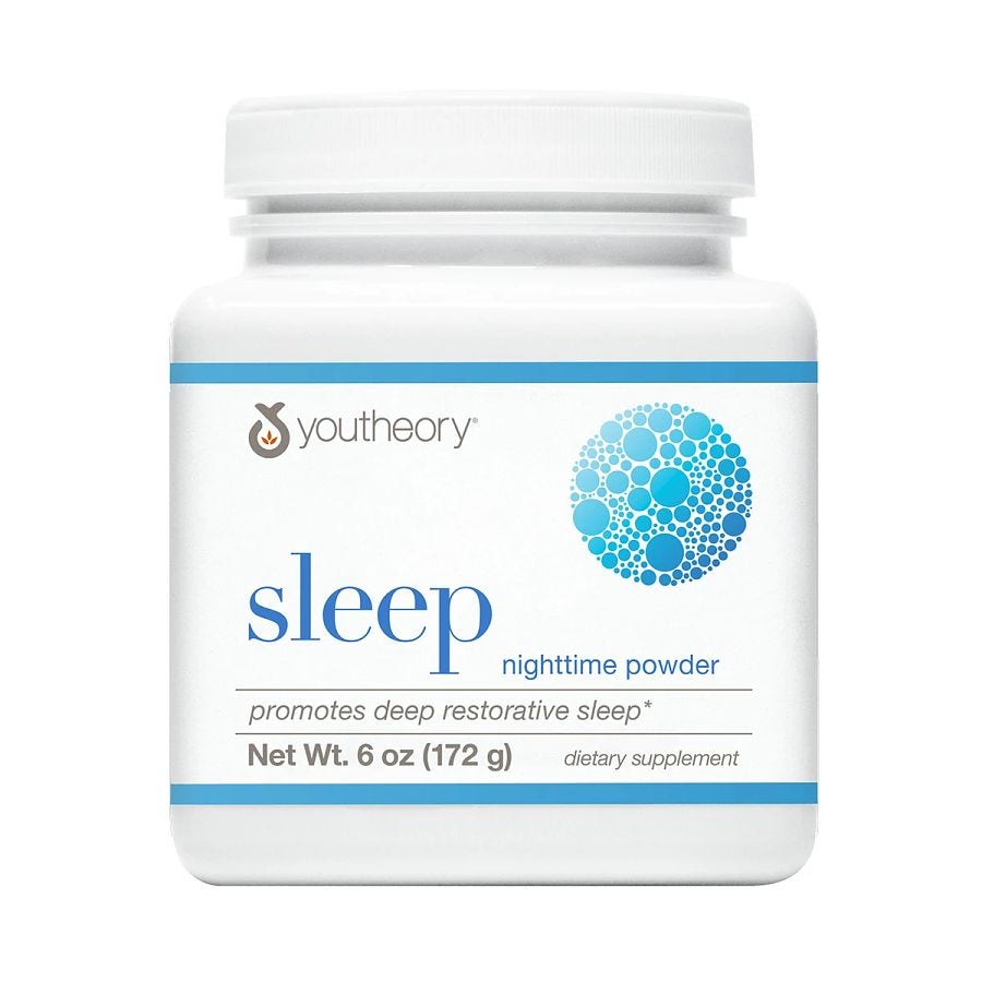 Youtheory Sleep Nighttime Powder Natural Lemon Lime 6 oz