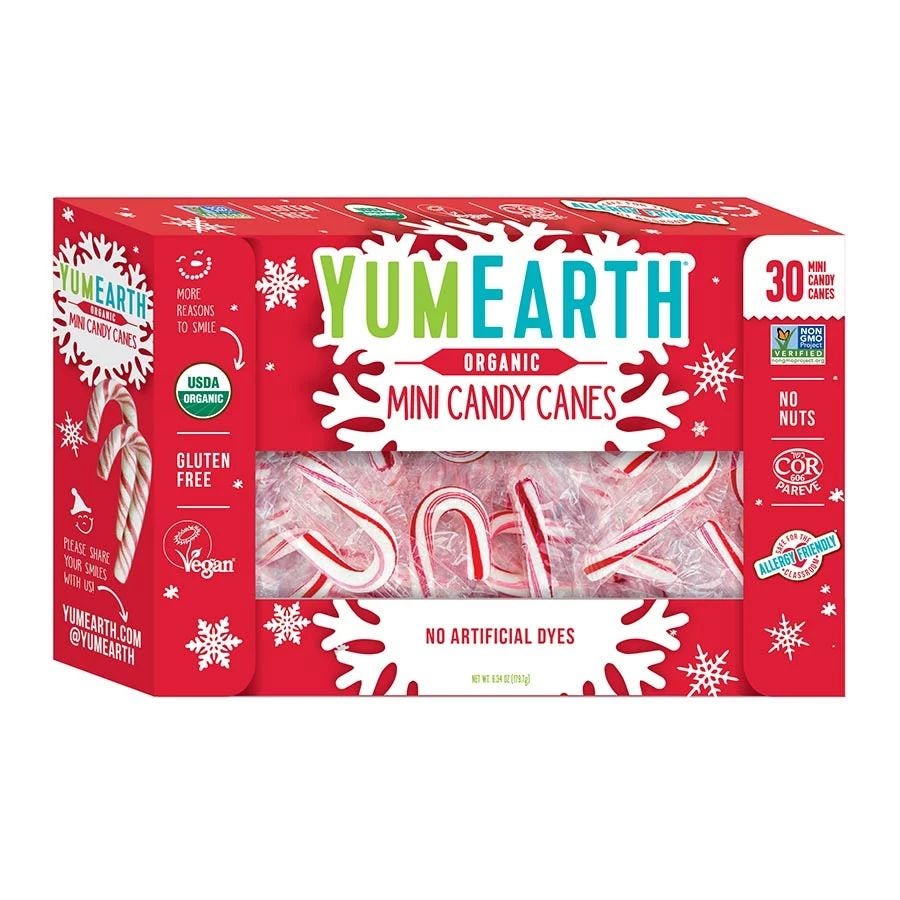 YumEarth Organic Mini Candy Canes 30 count