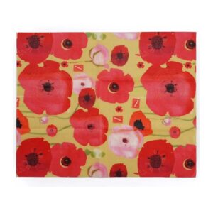 Z Wraps Painted Poppies Medium Beeswax Wrap 12" x 12"