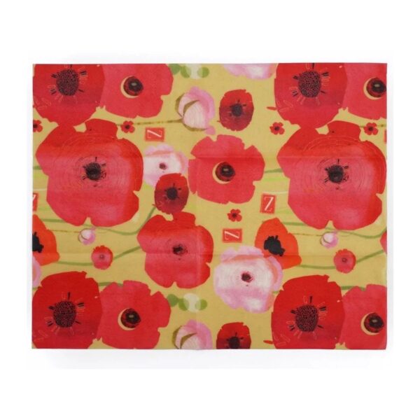 Z Wraps Painted Poppies Medium Beeswax Wrap 12" x 12"
