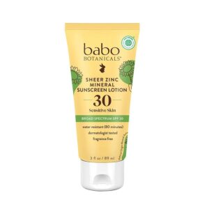 Babo Botanicals Sunscreen - Clear Zinc Unscented SPF 30 - 3 oz