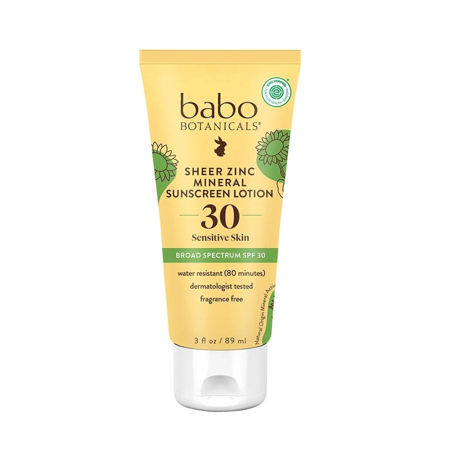 Babo Botanicals Sunscreen - Clear Zinc Unscented SPF 30 - 3 oz