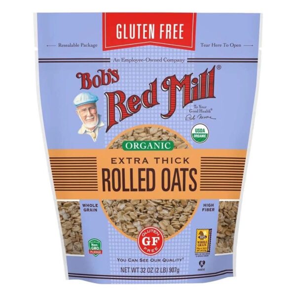 Bob's Red Mill Gluten-Free Organic Thick Rolled Oats 32 oz. resealable bag