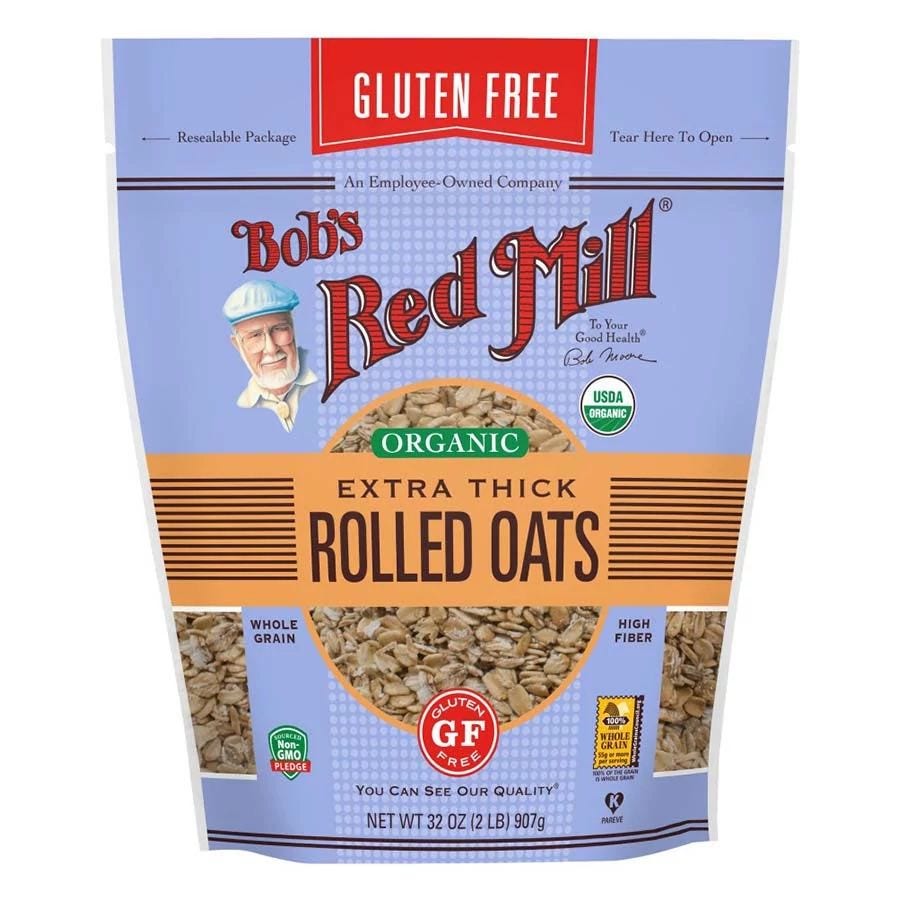 Bob's Red Mill Gluten-Free Organic Thick Rolled Oats 32 oz. resealable bag